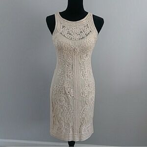 Sue Wong Nocturne Cream Lace Dress Size 0